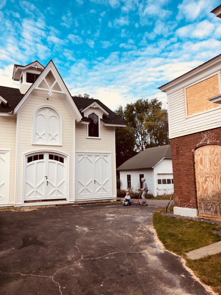 Family owned and operated Burrell House during construction