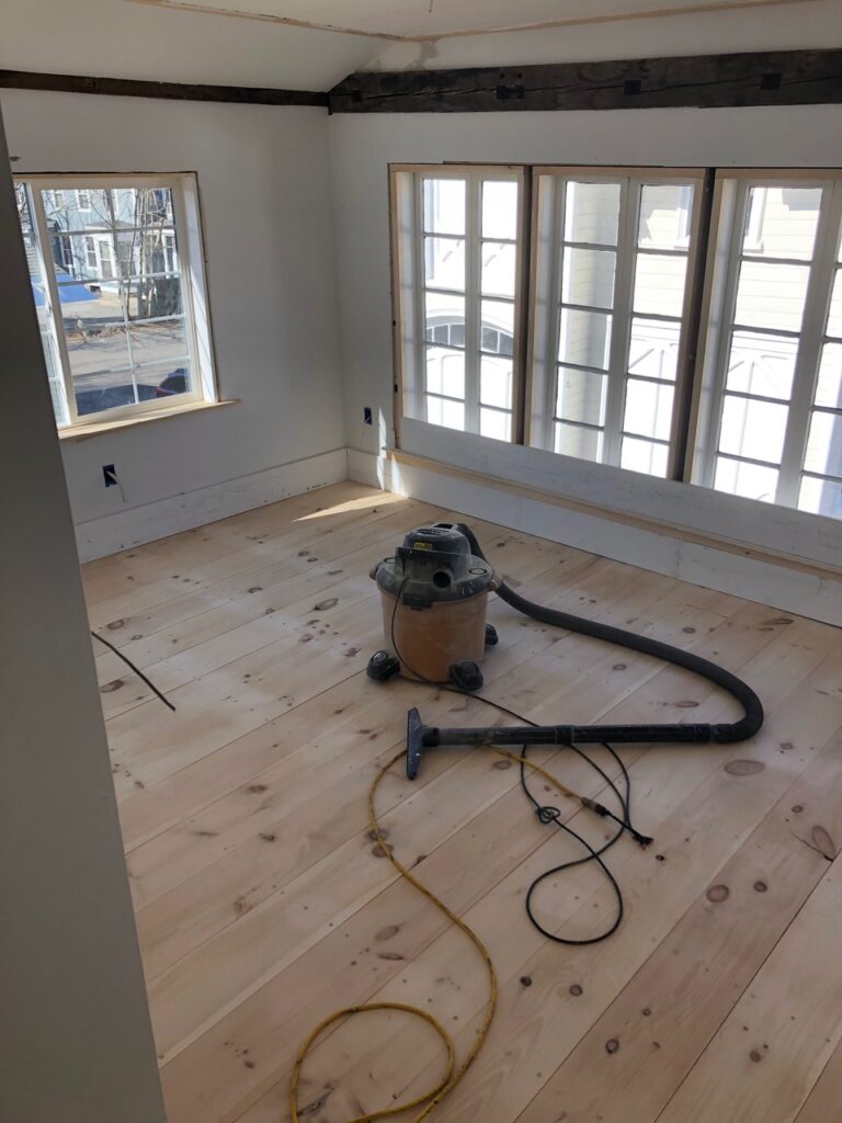 The floors of the Burrell House are almost done with all the renovations done by the owner
