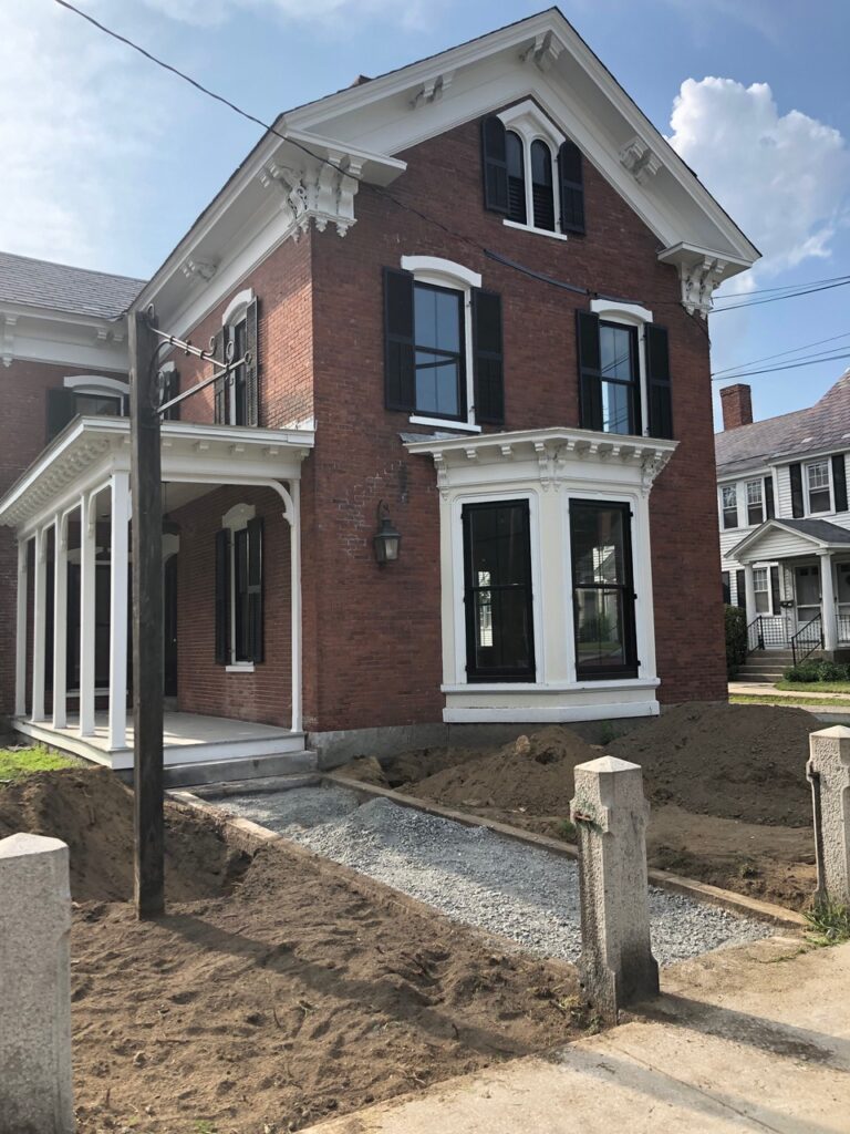 Landscaping underway at The Burrell House Inn