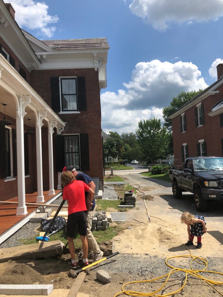 The Burrell House, which now serves as a vacation stay in Keene New Hampshire, during renovations